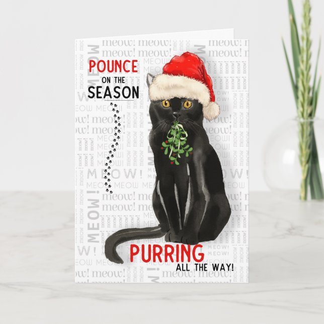 Bombay Cat Breed Weihnachten Karte (Vorderseite)