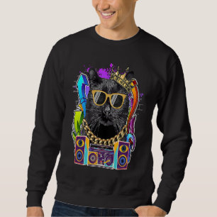 Bombay Cat Hip Hop 90er Rap Music Sweatshirt