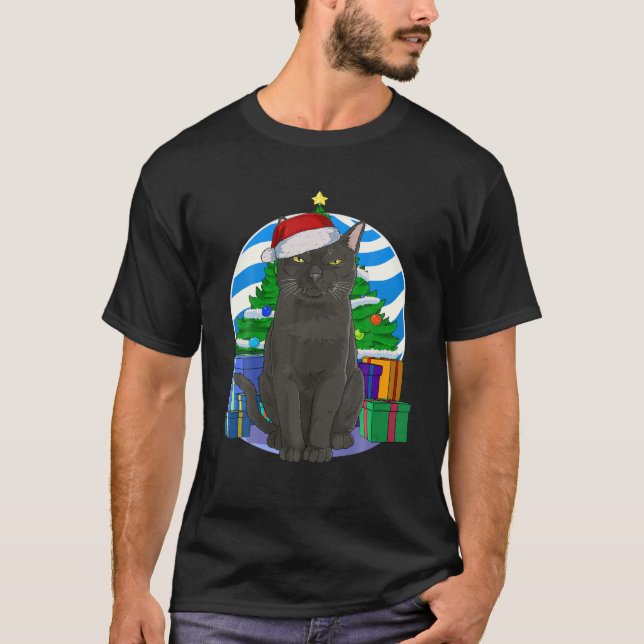 Bombay Cat Niedlich Weihnachtsbaum Dekoration Gesc T-Shirt (Vorderseite)