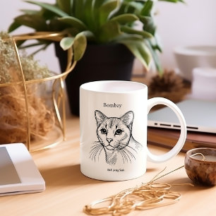 Bombay Cat Portrait Tasse