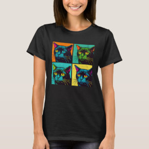 Bombay-Katze Pop Illustration Farbige Tier Frauen T-Shirt