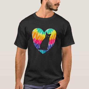 Bombay Katzenherz mit Farbdruck für schwarze Katze T-Shirt