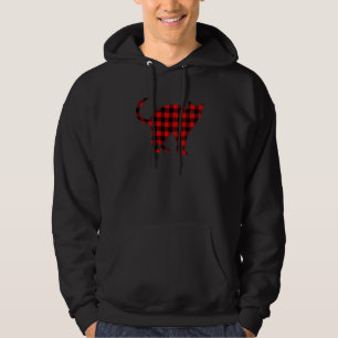 Bombay Red Buffalo Kariert Feline Cat Matching Fam Hoodie