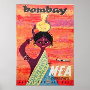 Bombay Vintage Reiseposter Poster