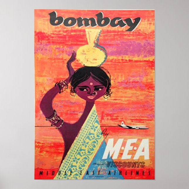 Bombay Vintage Travel Poster (Vorne)