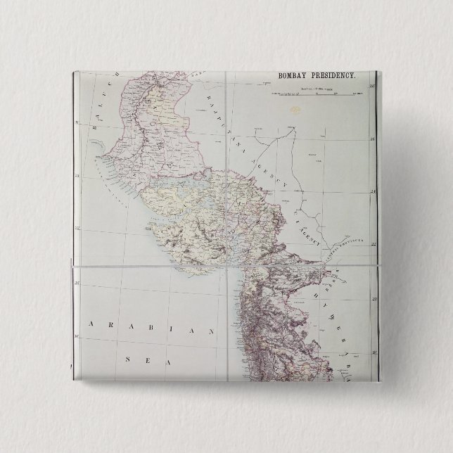 Bombay-Vorsitz, 1890 Button (Vorderseite)