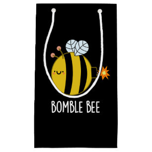 Bombe Bee Funny Bumblebee Bomb Pun Dark BG Kleine Geschenktüte
