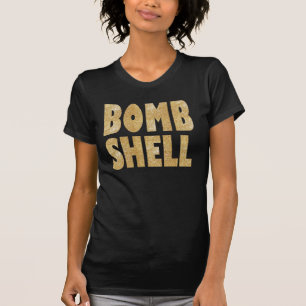 Bombe Muschel Glitzer Gold T - Shirt Design