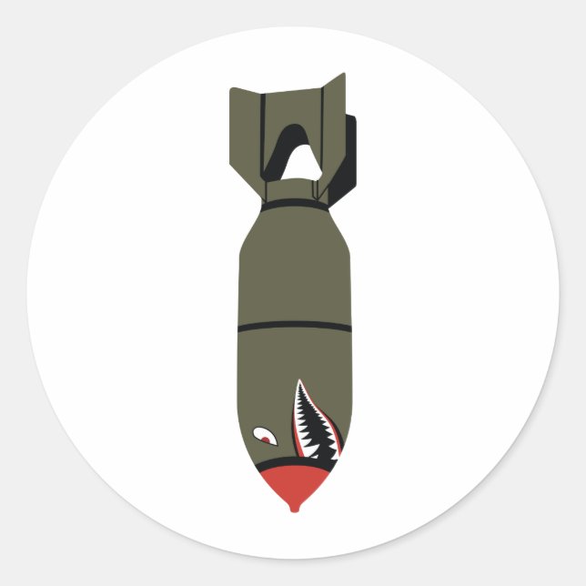 Bombe Runder Aufkleber (Vorderseite)