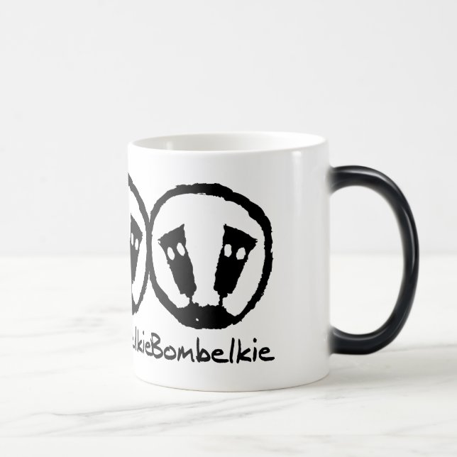 Bombelkie noir/blanc tasse Morphing de 11 onces (Droite)