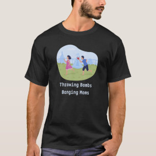 Bomben banging Mamas Football Design T-Shirt
