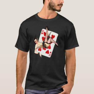 BOMBEN-SCHLECHTE MÄDCHEN Retro Button-UPS T-Shirt