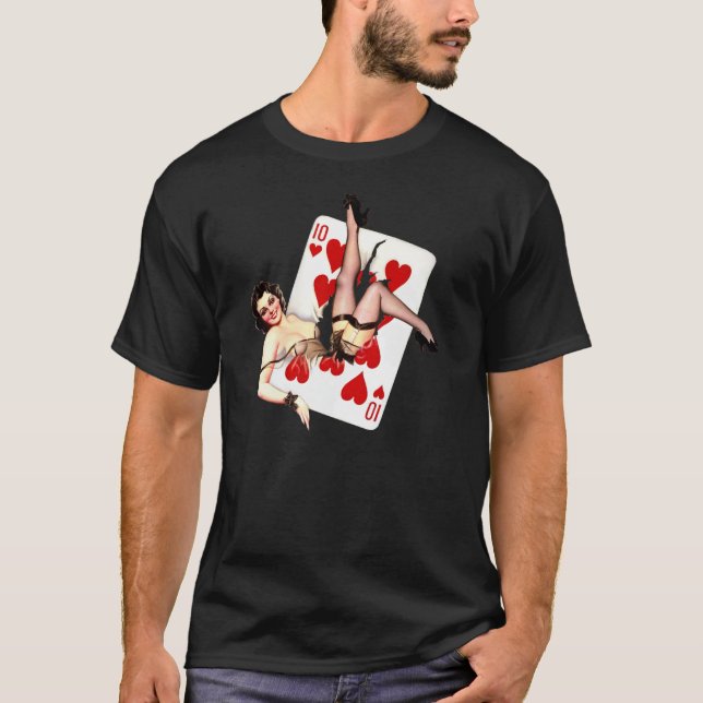 BOMBEN-SCHLECHTE MÄDCHEN Retro Button-UPS T-Shirt (Vorderseite)