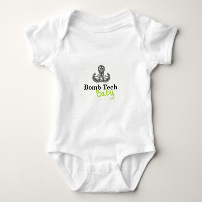 Bomben-Technologie-Babygrün Baby Strampler (Vorderseite)