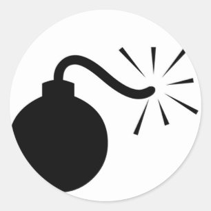 Bombenkleber Runder Aufkleber