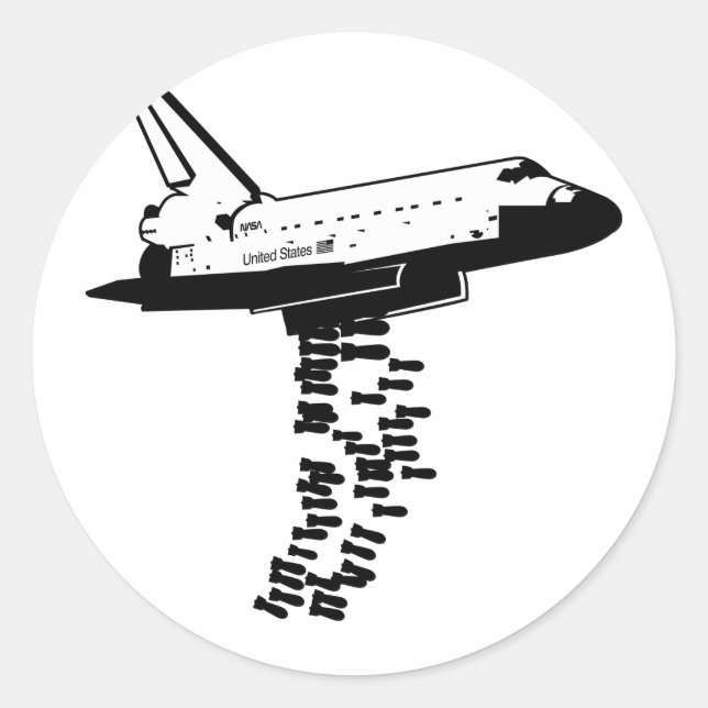 Bomber-Aufkleber Runder Aufkleber (Vorderseite)