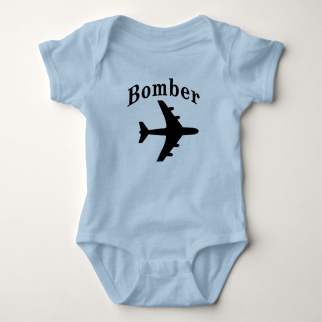 Bomber Boy Baby Strampler (Vorderseite)
