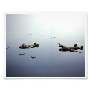 Bomber des Befreier-B24 unterwegs zum Ziel Fotodruck