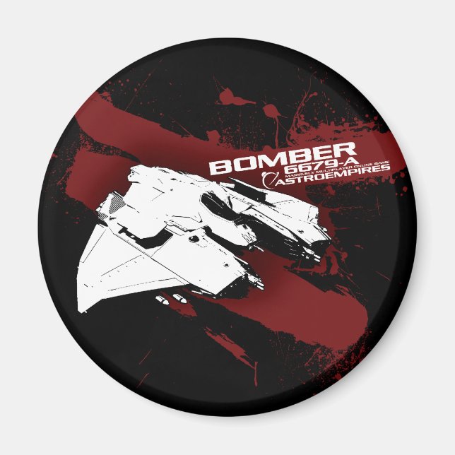 Bomber-Schwarzmagnet Magnet (Vorne)
