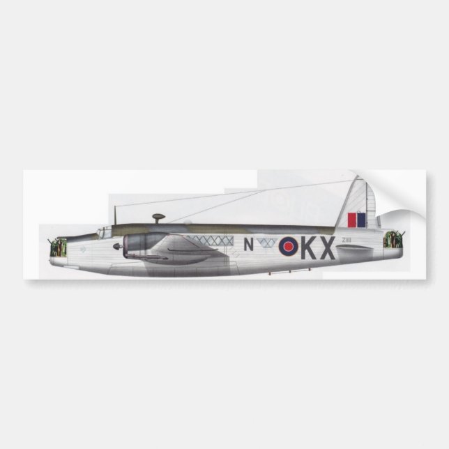 Bomber Wellingtons Briten Autoaufkleber (Vorne)