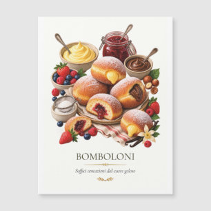 Bomboloni – Vintage italienisches Dessert Magnetkarte