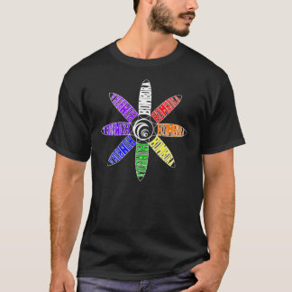Bombora gewundener Regenbogen T-Shirt