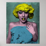 Bombshell POP Art Poster<br><div class="desc">Purchase the blonde bombshell poster to hang in your home to bring a little color.</div>