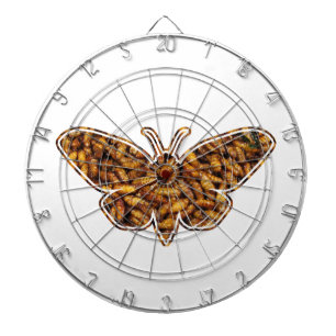 Bombyx Mori Silk Moth Life Cycle Silhouette Dartscheibe