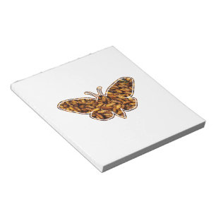 Bombyx Mori Silk Moth Life Cycle Silhouette Notizblock