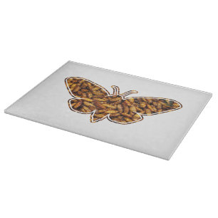 Bombyx Mori Silk Moth Life Cycle Silhouette Schneidebrett