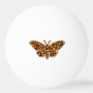 Bombyx Mori Silk Moth Life Cycle Silhouette Tischtennisball
