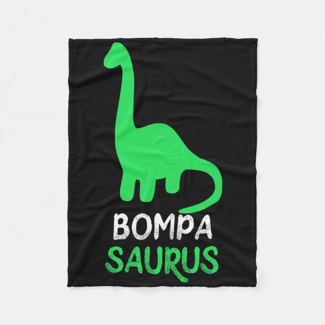 Bompa-Saurus Lustiger Dino Dinosaurier Bompasaurus Fleecedecke (Vorderseite)