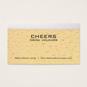 Bon à bière et cartes à coupon
