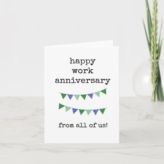 Bon Anniversaire De Travail De Nous Tous, Carte (Devant)
