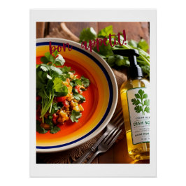Bon Appétit - Anti-Cilantro Soap Joke Poster