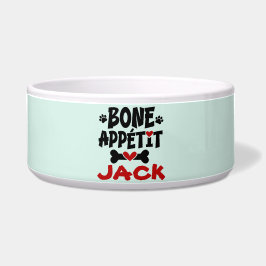 Bön Appetit Dog Bowl mit Namen Napf
