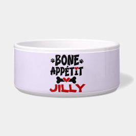 Bön Appetit Dog Bowl mit Namen Napf