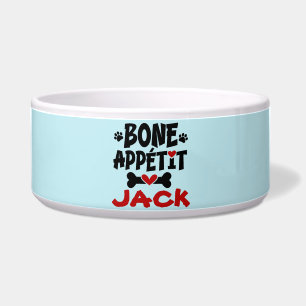 Bön Appetit Dog Bowl mit Namen Napf