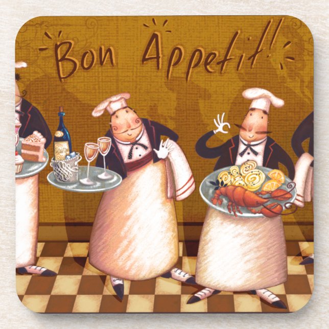 Bon Appétit Getränkeuntersetzer (Vorderseite)