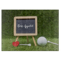 Bon Appétit Golfball mit Tee und rotem Herzen