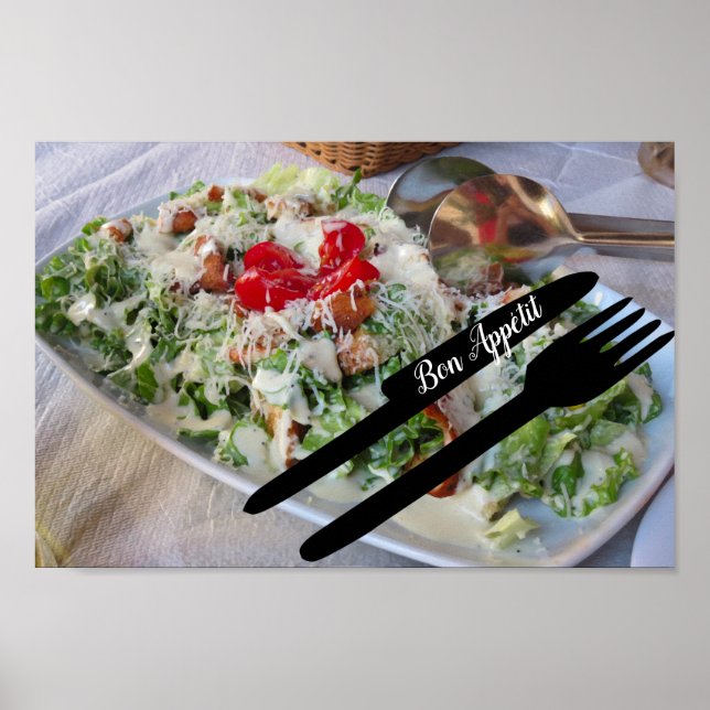 Bon Appétit Griechisches Salad Poster (Vorne)