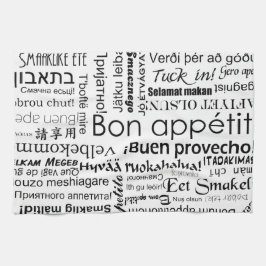 Bon appetit in anderen Sprachen Küchentuch