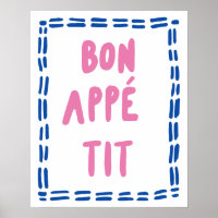 Bon Appétit Küchenwandkunst Moderne Minimalistin