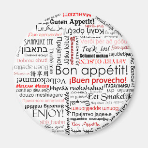 Bon appetit viele in der unterschiedlichen magnet