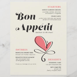 Bon Appetit Wedding Dinner Lachs Paper Sheet