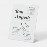 Bon Appetit Wedding Dinner Schwarz-weiß