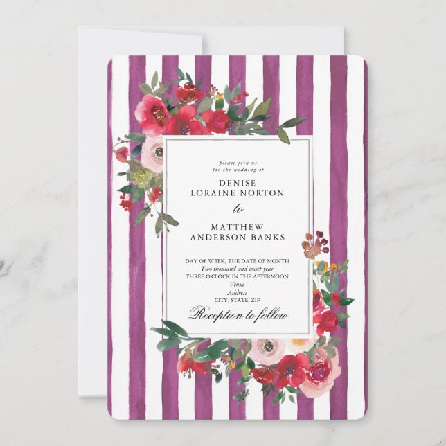 Bon Bon Colored Wedding Einladung (Vorderseite)