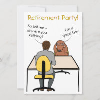 Bon chien humour invitation à la retraite