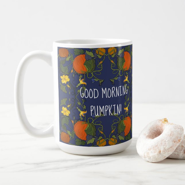Bon Citrouille du matin ! Café Mug (Avec donut)