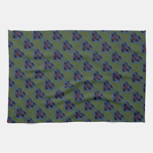 Bon Courage My Heart Design Geschirrtuch (Horizontal)